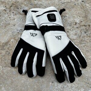 AKASO HG10 Heated Gloves Mens XL Black White Waterproof 3M Thinsulate Winter